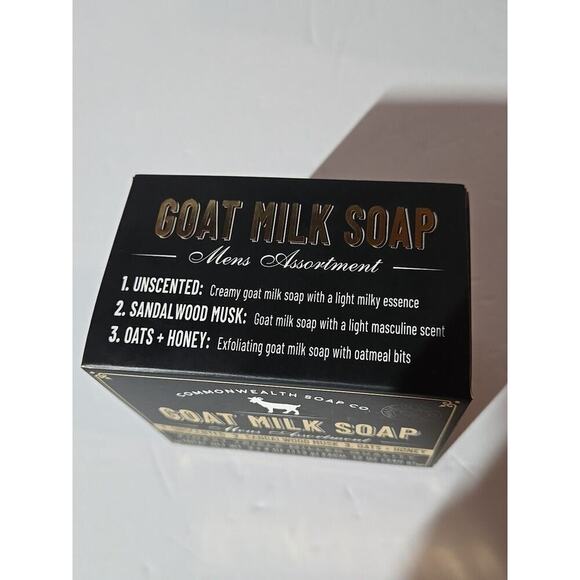 Goat Milk Soap Pack Of 3 Commonwealth Soap Co. Finest Triple Milled Quality Mens - Picture 3 of 11